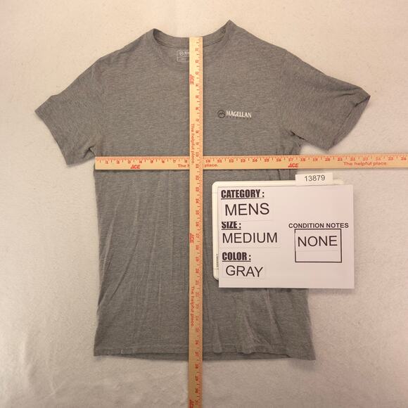 Magellan Outdoors Short Sleeve Crew Neck T-Shirt Mens Size Medium M Gray - Picture 5 of 9